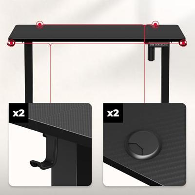 Huzaro Hero 7.9 Black - in hoogte verstelbaar elektrisch gaming bureau