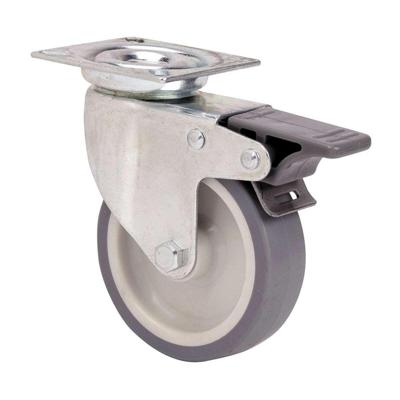 Rueda Ruedas Alex Grijs Rubber Poliamix 60 Kg draaibaar