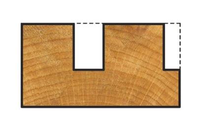 Wolfcraft 3927000 Groeffrees Hardmetaal Afmeting, Ø 12 mm Schachtdiameter 8 mm