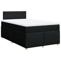 Boxspring met matras stof zwart 140x190 cm - thumbnail