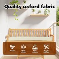 Pallet Kussen Set 2 pcs Crème 200 x 40 x 8 cm Oxford stof - thumbnail