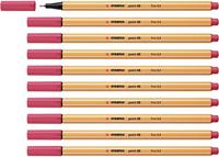 Fineliner stabilo point 88/49 f aardbeienrood | 10 stuks - thumbnail