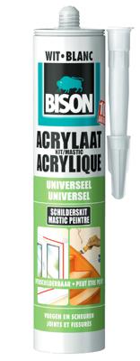 Bison Acrylaatkit Universeel Wit Crt 300Ml*12 Nlfr - 1491145 - 1491145