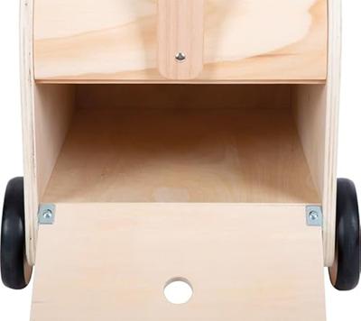 Small Foot - houten speelgoedbox en trekfiguur zebra wildlife
