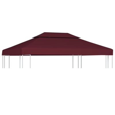 VidaXL Prieeldak 2-laags 4x3m 310 g/m² bordeaux