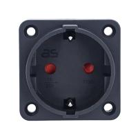 AS Schwabe 45081 Stopcontact (inbouw) Zwart - thumbnail