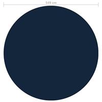 VidaXL Zwembadfolie solar drijvend 549 cm pe zwart en blauw - thumbnail
