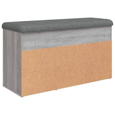Schoenenbank 82x32x45,5 cm bewerkt hout grijs sonoma