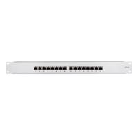 LogiLink Professional NP0075 volledig afgeschermd CAT 6A patch- / verdelerveld met 16 poorten, PoE en PoE+, (1 hoogteeenheid) lichtgrijs - thumbnail