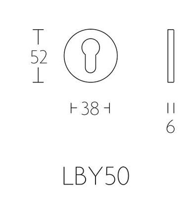 Formani Basics LBY50 cilinderplaatje - mat RVS