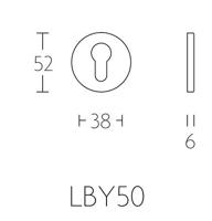 Formani Basics LBY50 cilinderplaatje - mat RVS - thumbnail