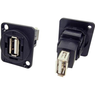 Cliff CP30208N CP30208N XLR-adapter USB 2.0-A-bus naar USB 2.0 A Adapter, inbouw 1 stuk(s)