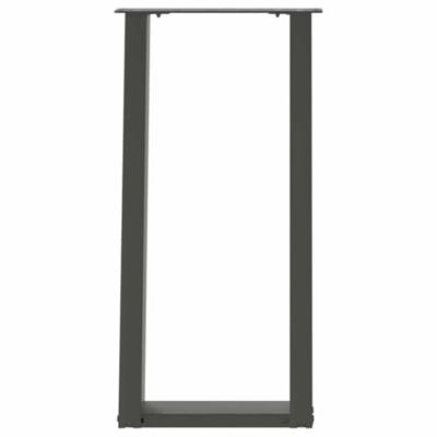 Console tafelpoten 2st U-vormig 38x(72-73)cm staal antraciet - thumbnail