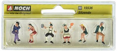 NOCH 15536 H0 Stad en platteland figuren Zittend, Geverfd