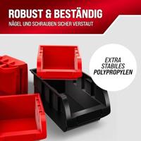 Gereedschapswand Zwart Rood 43-delig Stapelboxen - thumbnail
