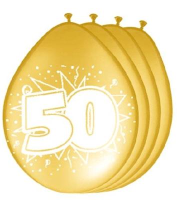 Ballonnen '50' goud (8 st)