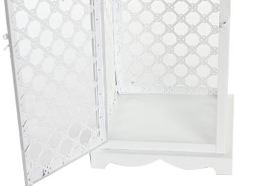 Straatlantaarn DKD Home Decor 24 x 24 x 74 cm Verouderde afwerking Kristal Metaal Wit Arabisch