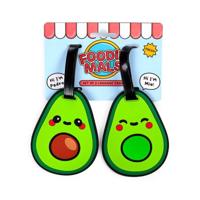 Foodiemals Avocado PVC Kofferlabel Set van 2 - thumbnail
