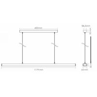 Deko Light Office Three, Dali 2.0 342146 Hanglamp Energielabel: E (A - G) 58 W Wit - thumbnail