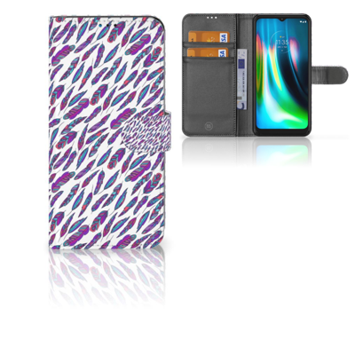 Motorola Moto G9 Play | E7 Plus | Telefoon Hoesje | Feathers Color Motorola Moto G9 Play | E7 Plus | Telefoon Hoesje | Feathers Color