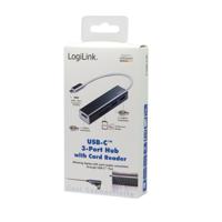 LogiLink UA0305 USB hub 3x USB A 1x kaartlezer - thumbnail