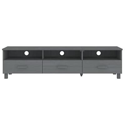 Tv-meubel HAMAR 158x40x40 cm massief grenenhout donkergrijs