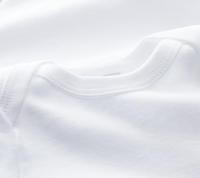 Set van 2 rompertjes met US-opening en korte mouwen in biokatoen PETIT BATEAU wit - thumbnail