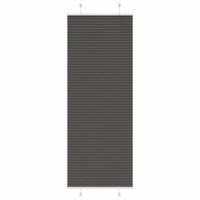 VidaXL Plissé rolgordijn 75x200 cm stofbreedte 74,4 cm polyester zwart - thumbnail