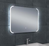 Bracket spiegel rechthoek met LED, dimbaar en spiegelverwarming 80 x 60 cm - thumbnail