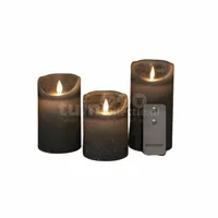 LED Kaarsen Wax Grijs 3st - thumbnail