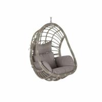 Hangende tuinstoel DKD Home Decor 90 x 70 x 110 cm Grijs Synthetische rotan Aluminium (92 x 70 x 113 cm) - thumbnail