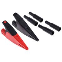 Fluke AC285-FTP Veiligheids-krokodilklemmenset Steekaansluiting 4 mm CAT III 1000 V, CAT IV 600 V Zwart, Rood - thumbnail