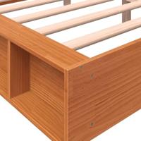 Bedframe massief grenenhout wasbruin 150x200 cm - thumbnail