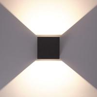 Kansas XL LED Wandlamp kubus - 20W 1850lm - 3000K warm wit - IP65 Waterdicht - Zwart - Up & downlight - Voor binnen en buiten - thumbnail