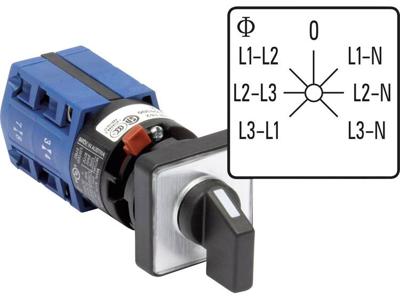 Kraus & Naimer CG4.A007.FS2.F785 Voltmeter omschakelaar 10 A Grijs, Zwart 1 stuk(s)