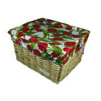 Fietskrat Hoes Kratcover Large Tulips Red - thumbnail