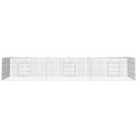 VidaXL Konijnenkooi met 3 panelen 325x109x54 cm gegalvaniseerd ijzer - thumbnail