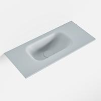 MONDIAZ EDEN Clay solid surface inleg wastafel voor toiletmeubel 50cm. Positie wasbak links - thumbnail