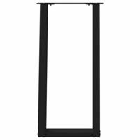 Console tafelpoten 2 st U-vormig 38x(72-73) cm staal zwart - thumbnail