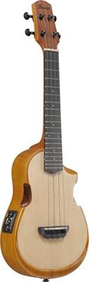 Ibanez AUC10E Open Pore Natural elektrisch-akoestische concert ukelele met gigbag - thumbnail