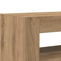 Dressoir artisanaal eikenkleurig 116 x 30 x 75 cm Bewerkt hout - thumbnail