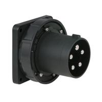 PCE CEE 125A 5-polige inbouw socket male IP67 zwart - thumbnail