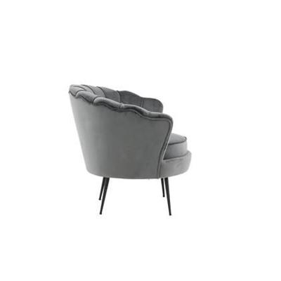 Fjôrd - Fauteuil Donkergrijs - Velvet - Calais
