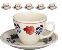 Boerenbont kop en schotel audrey 6 stuks - thumbnail