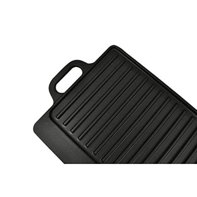 VidaXL Grillplaat dubbelzijdig 50x23 cm gietijzer