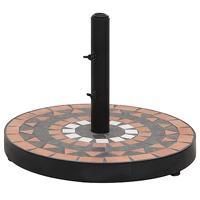 VidaXL Parasolvoet rond 12 kg terracotta wit - thumbnail