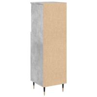 Badkamerkast 30x30x100 cm bewerkt hout betongrijs - thumbnail