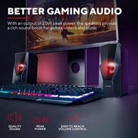 Trust GXT610 ARGUS LED 2.0 SPEAKER SET PC speaker Zwart - thumbnail