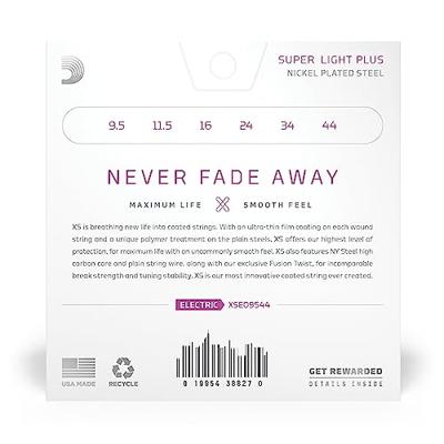 D&apos;Addario XSE09544 XS Nickel Coated Electric Guitar Strings 9.5-44 Super Light Plus