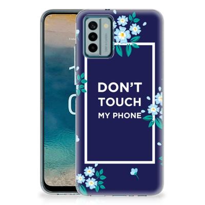 Nokia G22 Silicone-hoesje Flowers Blue DTMP Nokia G22 Silicone-hoesje Flowers Blue DTMP